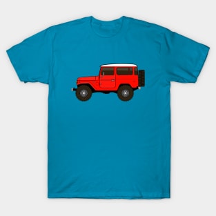 fj40 Land Cruiser red T-Shirt